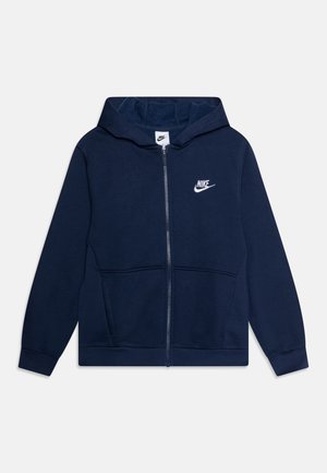Nike Sportswear CLUB UNISEX - Užtrauktuku užsegamas treningas - midnight navy/white