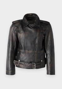 SLFNANA BIKER JACKET - Casaco de couro - black