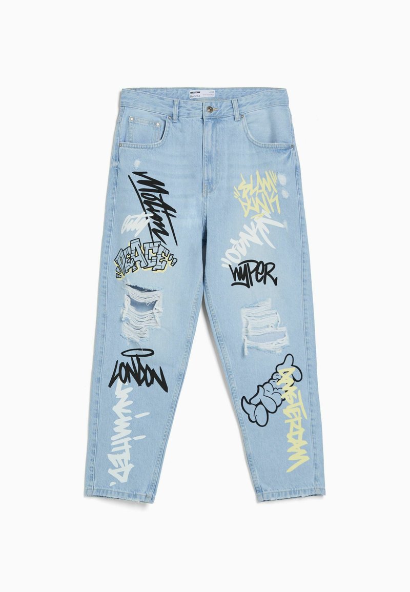 Bershka Straight leg jeans lichtblauw Bershka Straight leg jeans lichtblauw