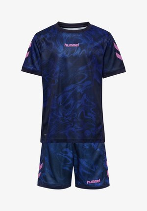 Hummel, SET UNISEX, granatowy melanż