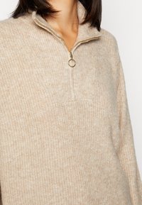 Vero Moda VMPLAZA ZIPPER BLOUS - Jumper - beige