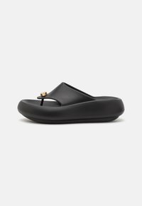 SPLASH PLATFORM - Sandale cu baretă între degete - black