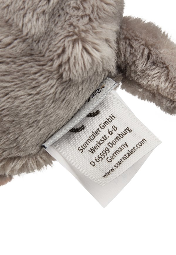 HÄNGER KATZE – Baby-Spielzeug – graufarbig