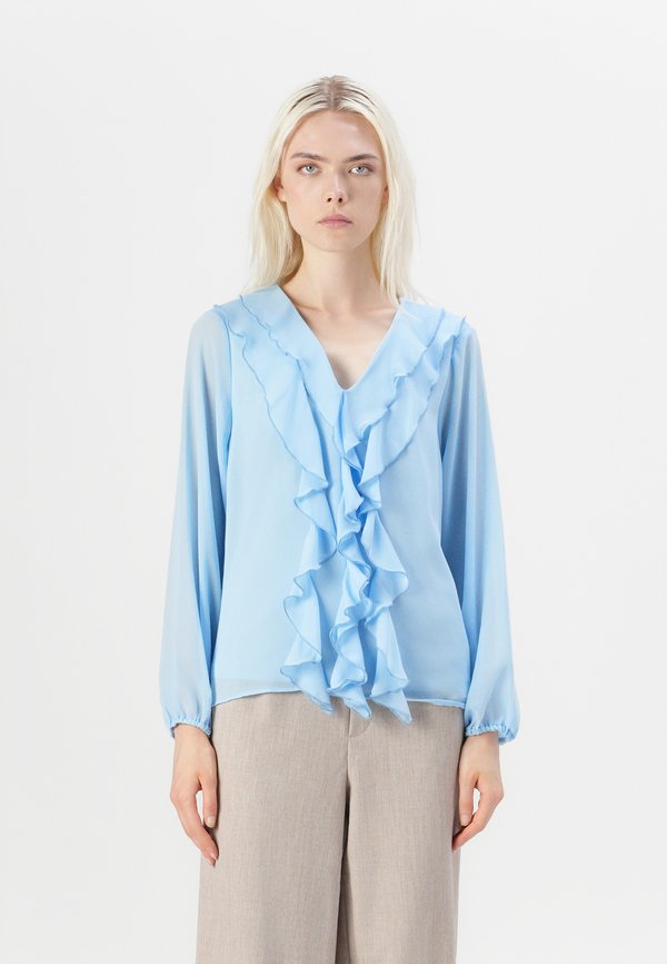 VIANE V NECK FRILL - Blouse