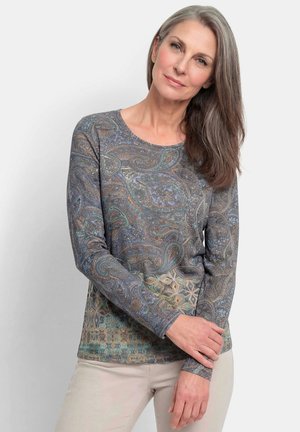 GOLDNER, SHIRT PETITE - Longsleeve - grey-green patterned