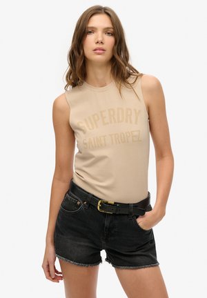 Superdry & Co LUXE FITTED - Top - feather grey