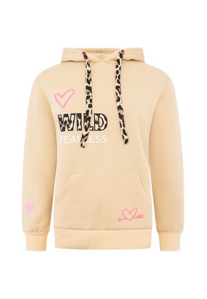 Zwillingsherz, HOODIE FEARLESS - Kapuzenpullover - beige