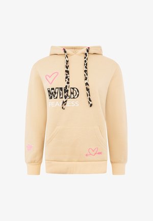 Zwillingsherz, HOODIE FEARLESS - Kapuzenpullover - beige