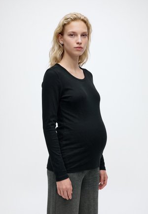 ONLY MATERNITY, OLMVAL O NECK - Блуза с дълги ръкави - black