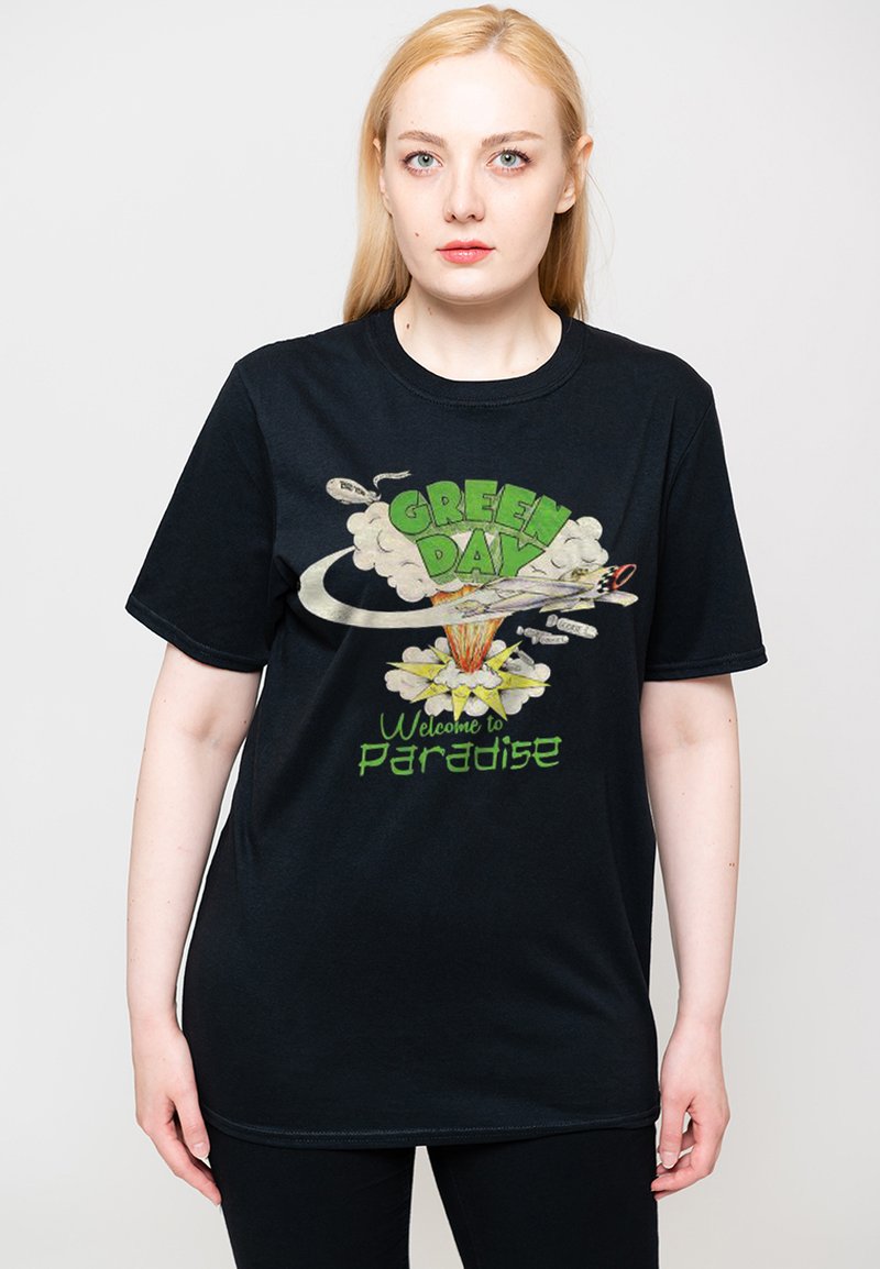 Paradiso Clothing WELCOME TO PARADISE - Print T-shirt - black