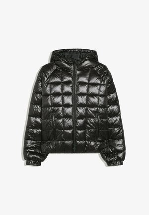 Bershka, GRID PRINT - PUFFER JACKET - Winterjas - black