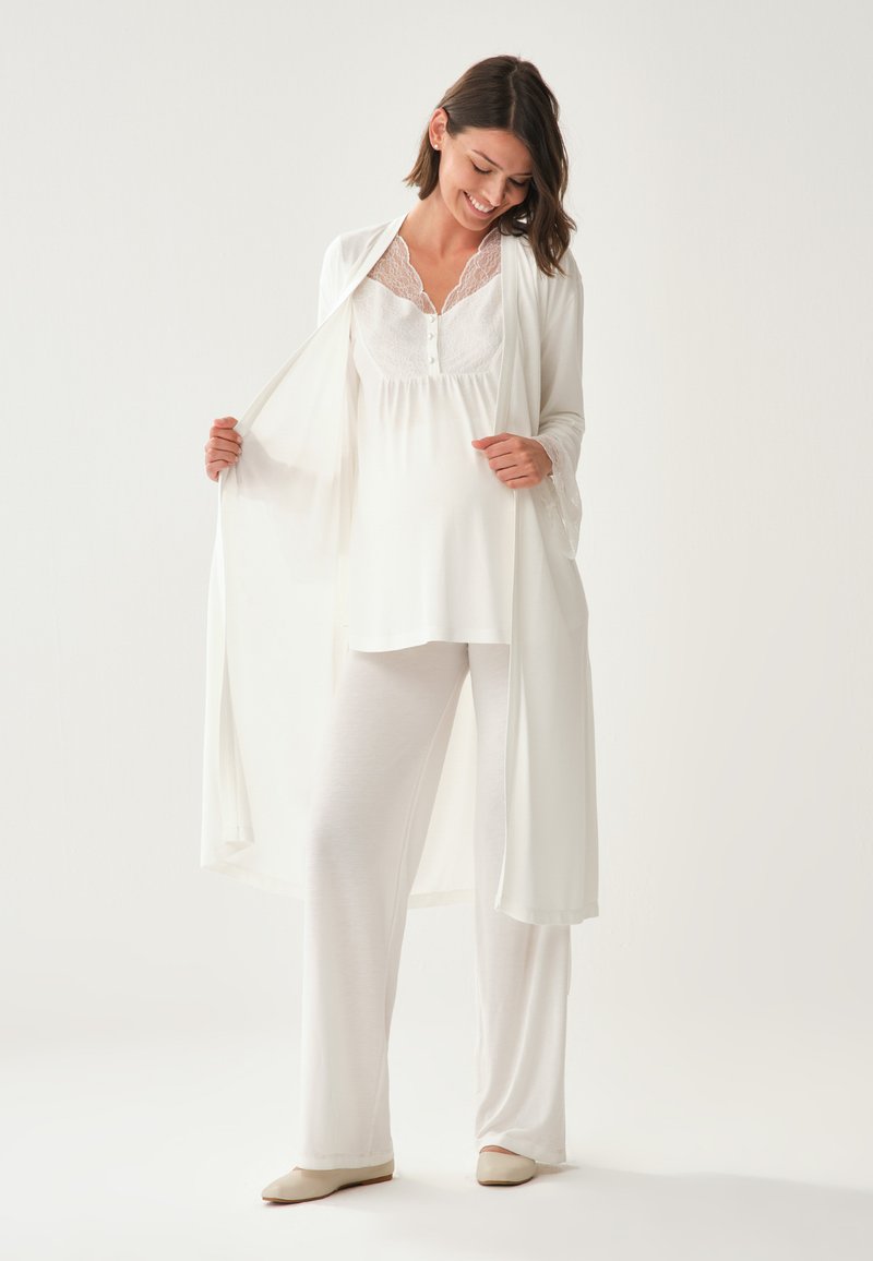 DAGI MATERNITY Dressing gown white Zalando.de