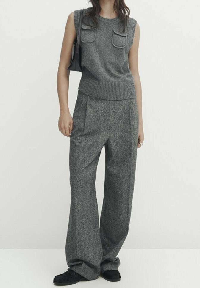 Massimo Dutti Pantalon classique - grey