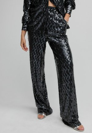Next WIDE LEG SEQUIN TALL - Stoffhose - navy