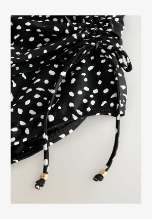 Next, RUCHED SIDE SHAPE ENHANCING SWIMSUIT - Badedragt - black white spot