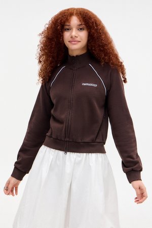 IETS FRANS… ALLY SHRUNKEN TRACK - Sweatshirt - brown