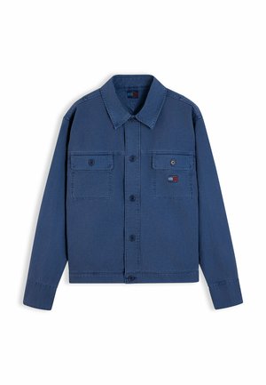 Tommy Jeans, TOMMY JEANS TEXTURED HERRINGBONE OVERSIZED OVERSHIRT - Let jakke / Sommerjakker - basic navy
