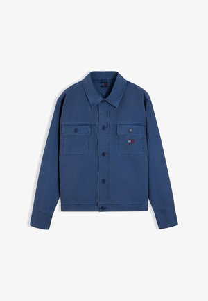 Tommy Jeans, TOMMY JEANS TEXTURED HERRINGBONE OVERSIZED OVERSHIRT - Let jakke / Sommerjakker - basic navy