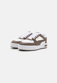 Puma PRO CLASSIC  - Joggesko - white/espresso brown/team gold
