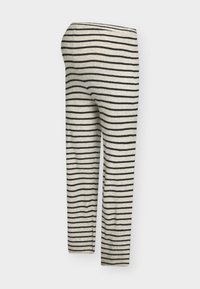 MLBINA WIDE PANT HW BF - Wide leg - birch stripes:black