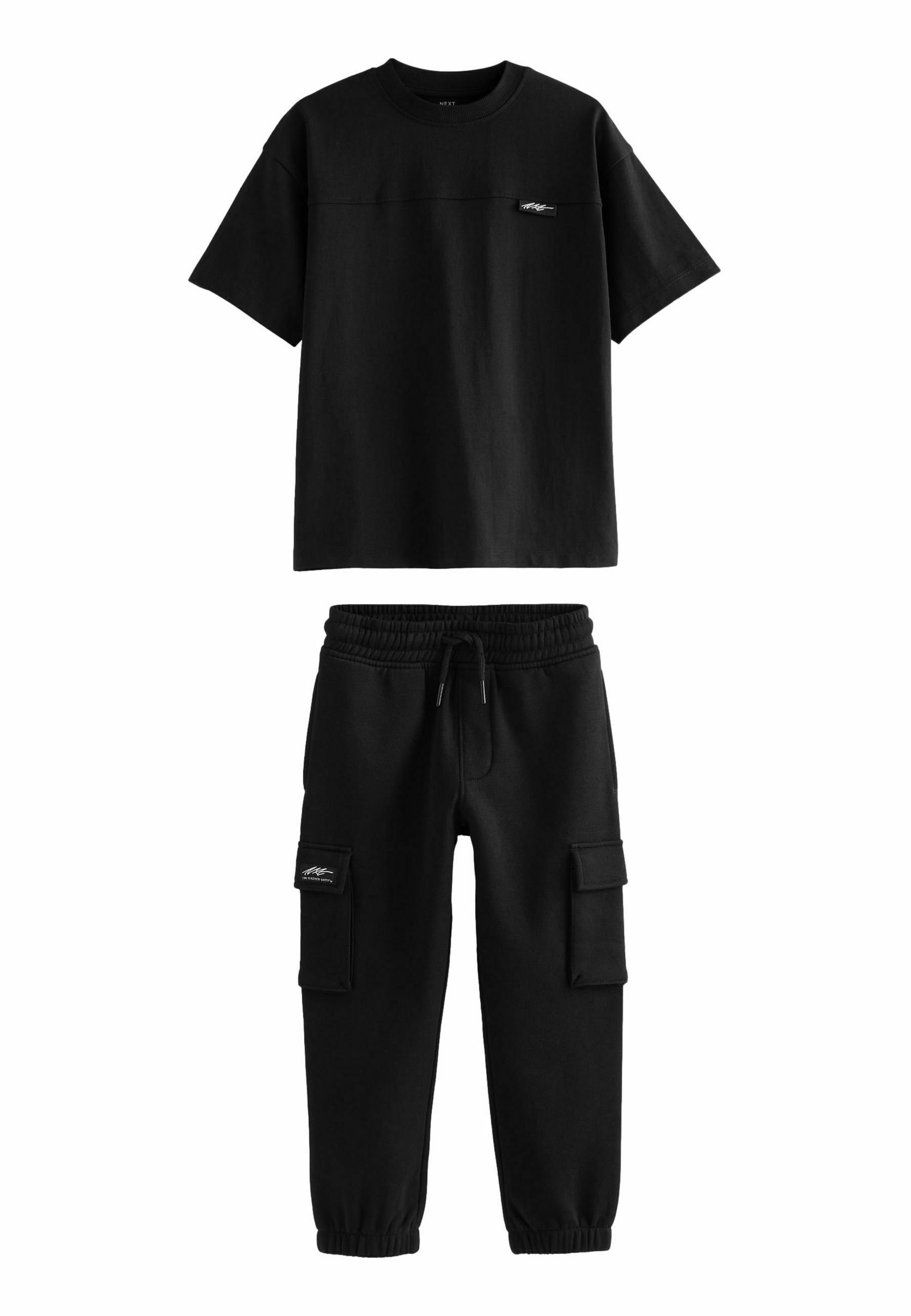 NEXT Ragazzo Completo Sportivo: T-shirt E Pantaloncini Nero - Taglia 12 Anni