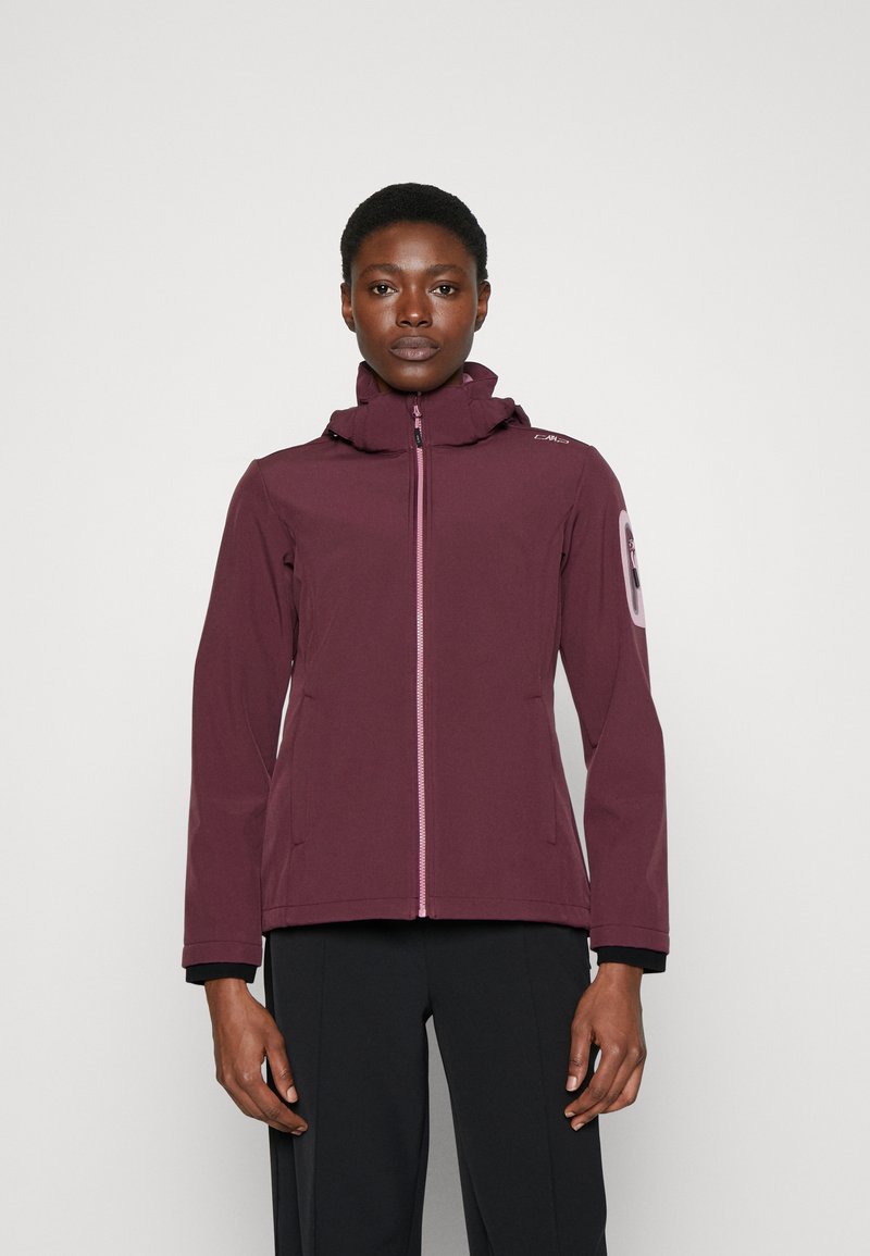 CMP WOMAN JACKET ZIP HOOD Giacca softshell plum/bordeaux Zalando.it