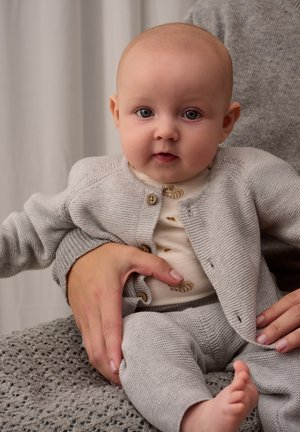 FIXONI, CARDIGAN KNIT UNISEX - Strickjacke - flint gray melange
