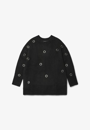 Calliope, MAGLIA OVERSIZE CON APPLICAZIONI - Maglione - ultrablack