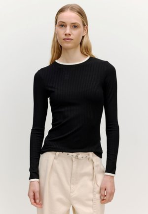EDITED GINGER - Long sleeved top - weiß schwarz