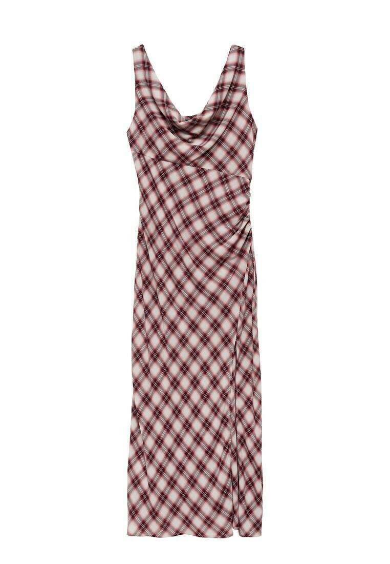 Mango Maxi-jurk bordeauxrood