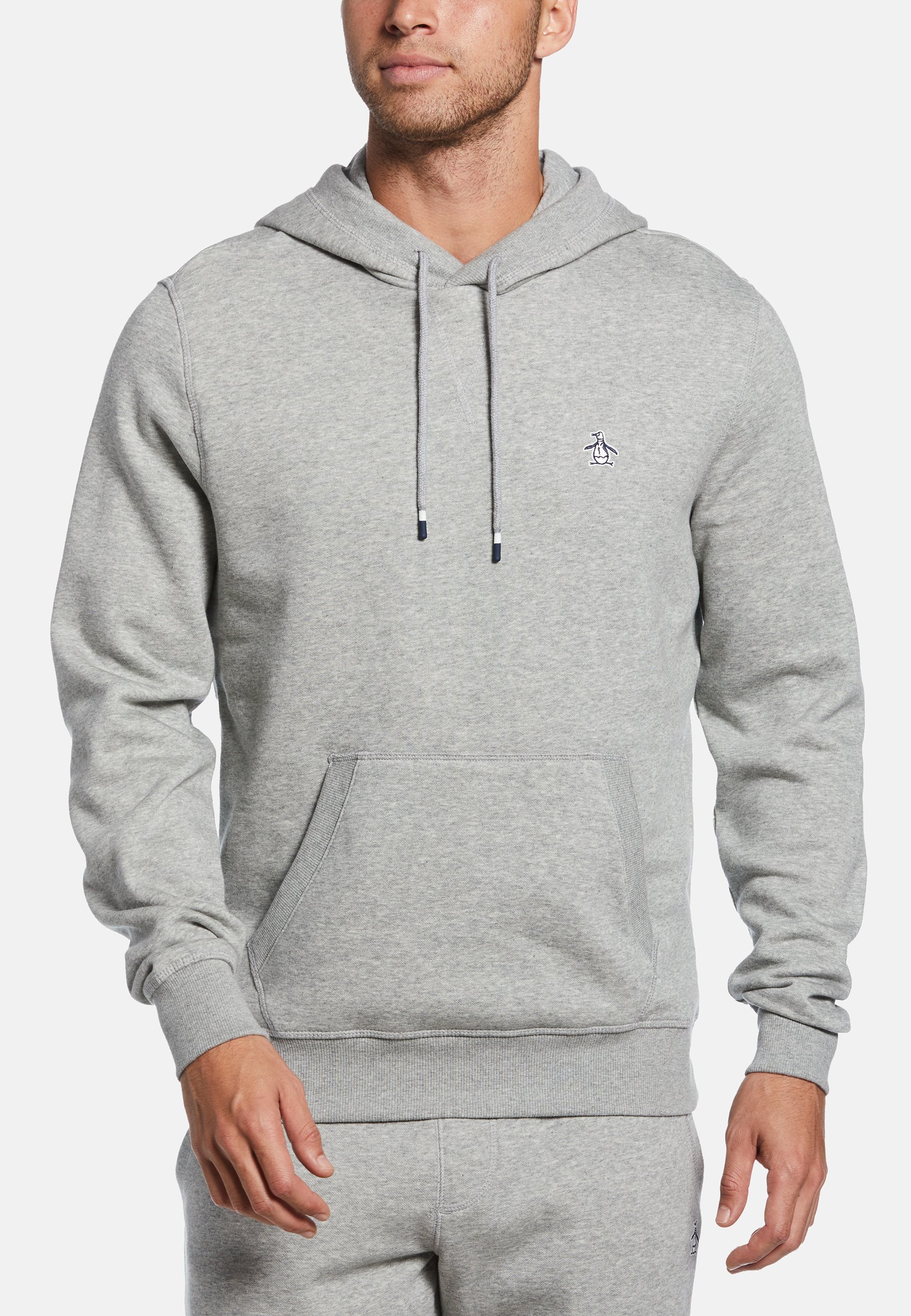 Sweat à Capuche Original Penguin Homme Taille L – Gris, Fermeture éclair Intégrale