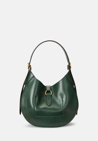 Polo Ralph Lauren POLO ID LEATHER SMALL SHOULDER BAG - Geantă crossbody - bottle green