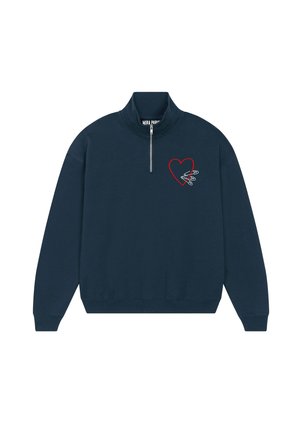 PINS EMBROIDERY SUPERHEAVY ZIPPED - Sweatshirt - dark blue