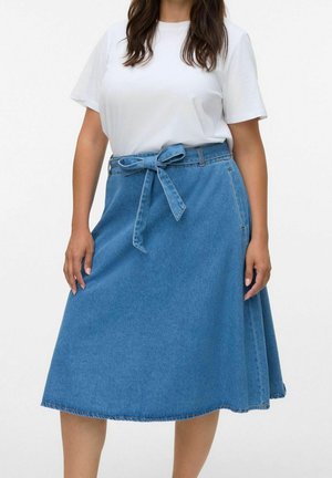 Jupe trapèze - blue denim