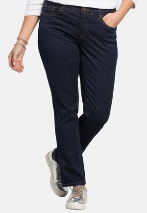 Sheego, Straight leg jeans - blue-black