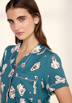 Chelsea Peers, HALLOWEEN GHOST PRINT SET - Nachtwäsche Set - teal