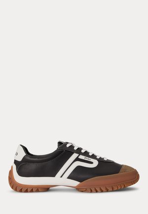 Polo Ralph Lauren, TREAD LOW TOP LEATHER SNEAKER - Αθλητικά παπούτσια - black/deckwash white