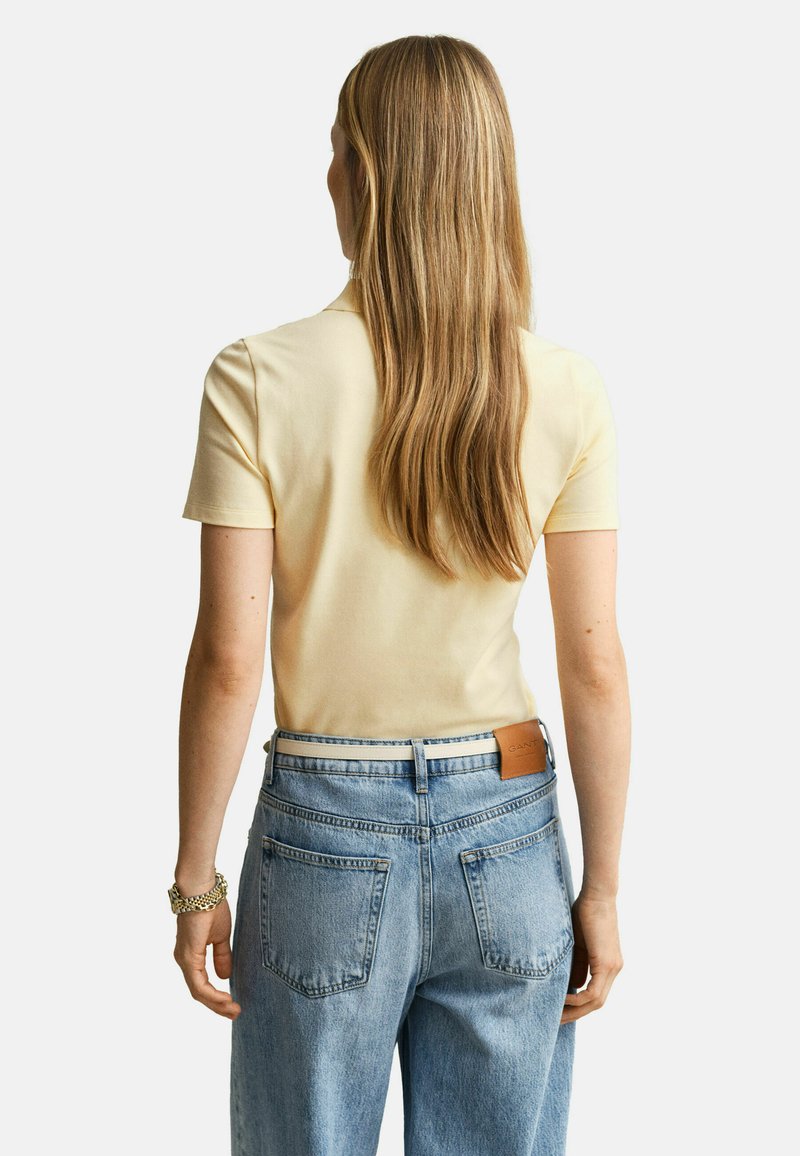 GANT SLIM FIT SHIELD - Polotričko - vanilla yellow