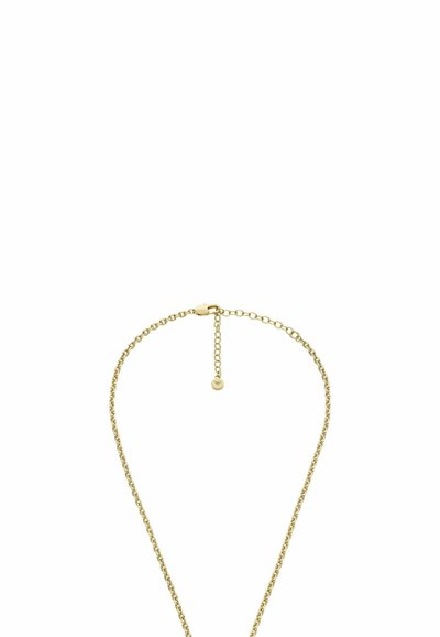 Guldpläterat halsband med en fin kedja, med en liten hjärtformad berlock och justerbar längd för varierade stylingalternativ.