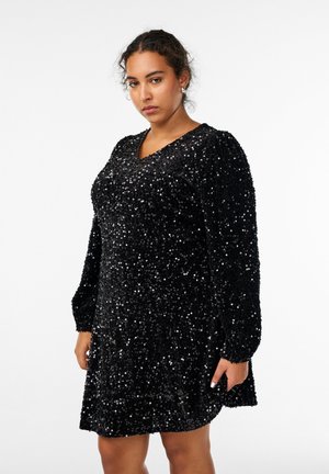 PAILLETTEN - Vestido de cóctel - black