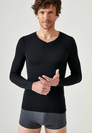 COL V FINE SENSITIVE MANCHES LONGUES - Camiseta interior - noir