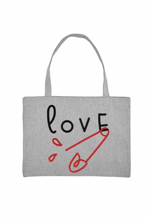 LOVEBROD PRINT - Shopping Bag - mottled grey