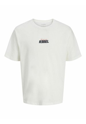 Bijela majica kratkih rukava s ispisom "Eclectic REBEL" u malom fontu na sredini sprijeda.
