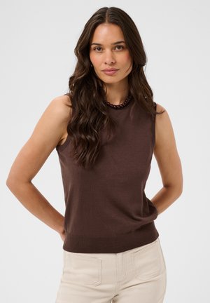 Kaffe, KALIZZA SLIPOVER - Top - chocolate brown