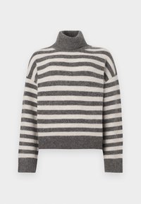 SLFLULU ROLL NECK  - Džemper - medium grey melange/birch