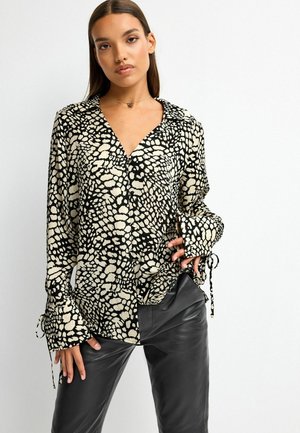 TIE SLEEVE COLLARED  - Pogājama blūze - monochrome print