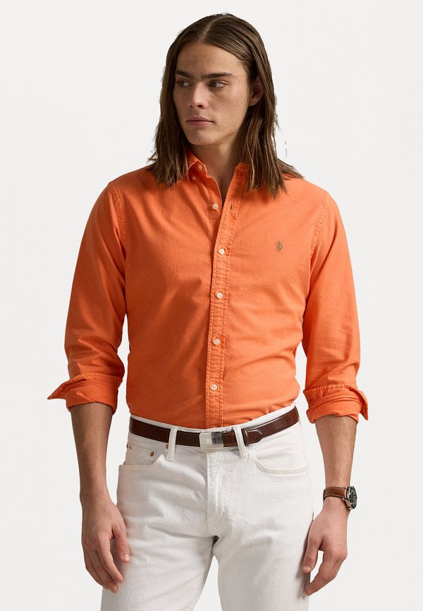SLIM FIT GARMENT-DYED OXFORD SHIRT - Shirt - spring melon