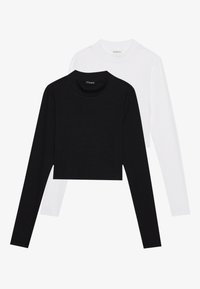 2 PACK - Top s dlouhým rukávem -  white/black