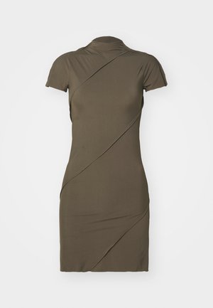 Ioannes BIAS BABY SLEEVE DRESS - Jerseyjurk - olive