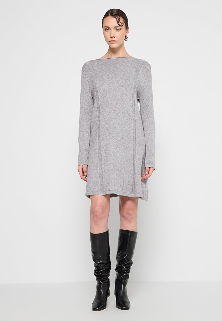 Apart Gebreide jurk grijs
